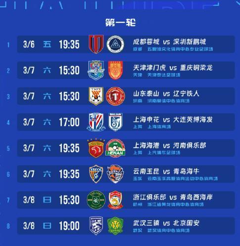 2026年中超6日开赛，今年绿茵大戏悬念多